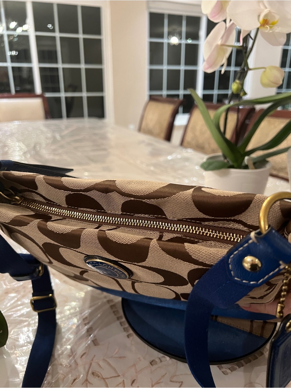 Coach Signature Jacquard Crossbody + Coach Leather Wristlet & Necklace Set - Picture 6 of 13